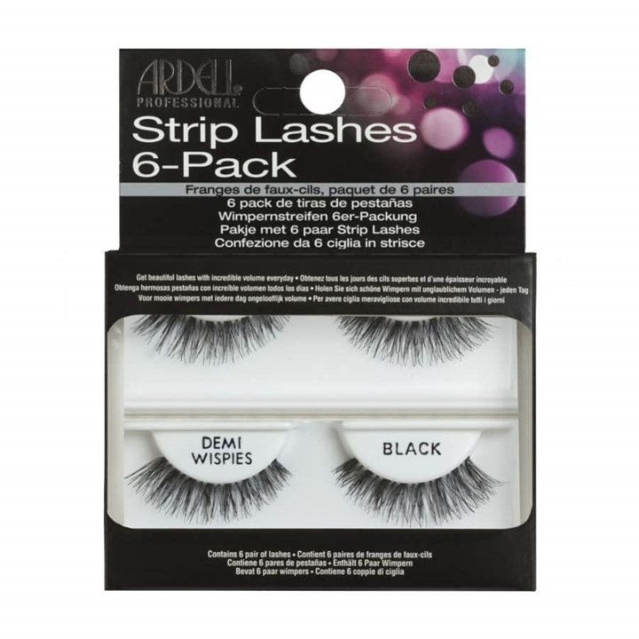 Ardell Professional 6-pakning Strip Lashes Demi Wispies i gruppen HELSE OG SKJØNNHET / Makeup / Øyne og øyebryn / Løsvipper hos TP E-commerce Nordic AB (38-69724)