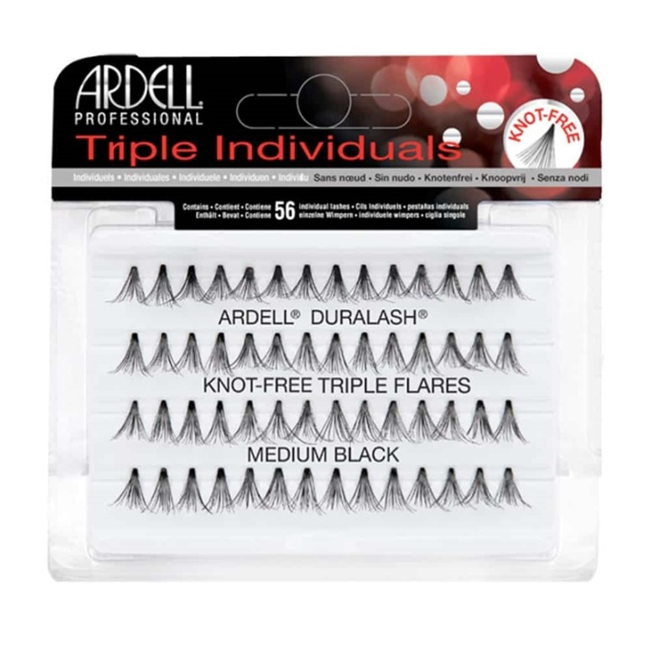 Ardell Triple Individuals Duralash Knot Free Flares Medium Black i gruppen HELSE OG SKJØNNHET / Makeup / Øyne og øyebryn / Løsvipper hos TP E-commerce Nordic AB (38-69728)
