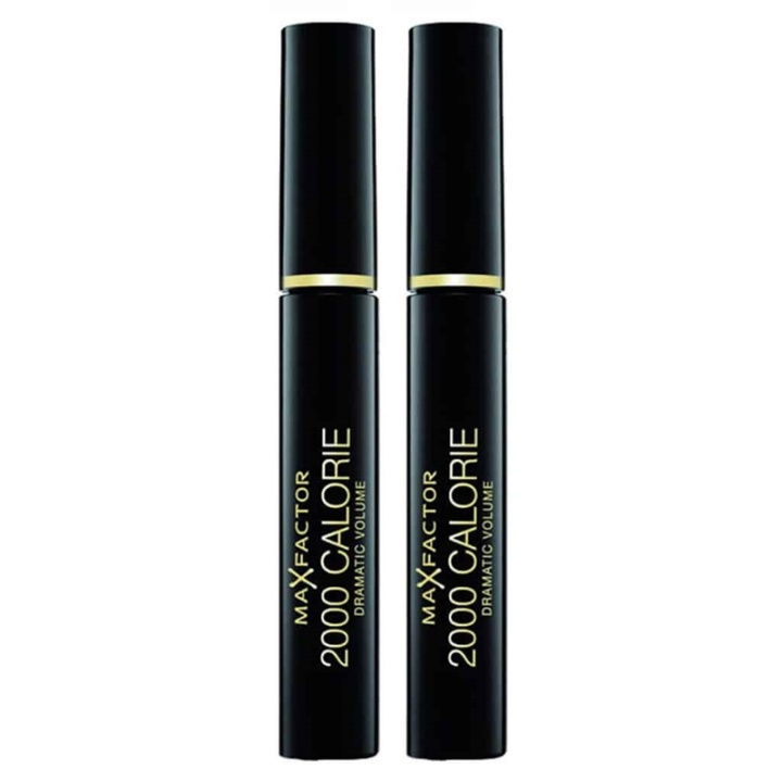 2-pack Max Factor 2000 Calorie Mascara Black 9ml i gruppen HELSE OG SKJØNNHET / Makeup / Øyne og øyebryn / Mascara hos TP E-commerce Nordic AB (38-69771)