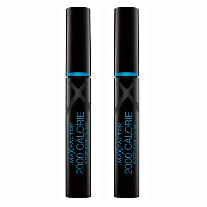 Max Factor Max Factor 2-pakning 2000 Calorie Mascara Waterproof Black 9ml i gruppen HELSE OG SKJØNNHET / Makeup / Øyne og øyebryn / Mascara hos TP E-commerce Nordic AB (38-69772)