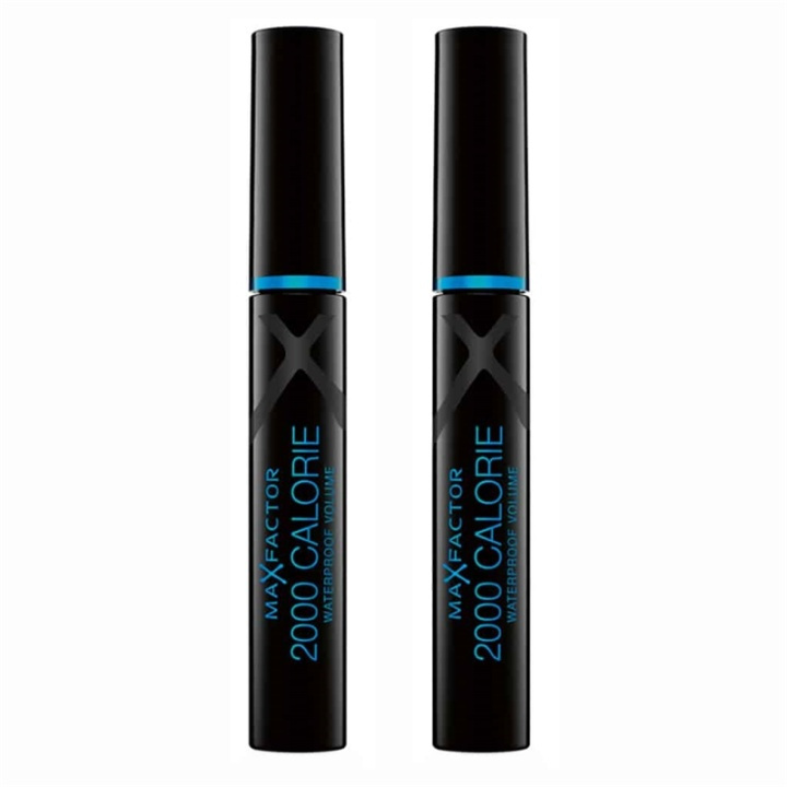 2-pack Max Factor 2000 Calorie Mascara Waterproof Black 9ml i gruppen HELSE OG SKJØNNHET / Makeup / Øyne og øyebryn / Mascara hos TP E-commerce Nordic AB (38-69772)