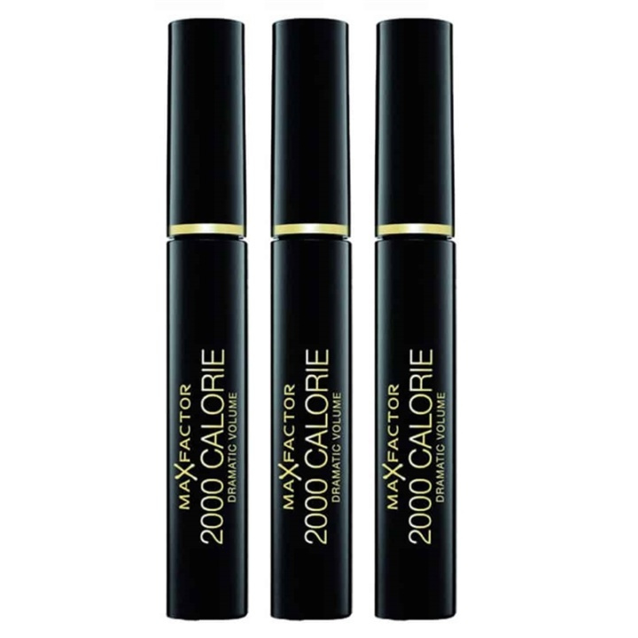 3-pack Max Factor 2000 Calorie Mascara Black 9ml i gruppen HELSE OG SKJØNNHET / Makeup / Øyne og øyebryn / Mascara hos TP E-commerce Nordic AB (38-69775)