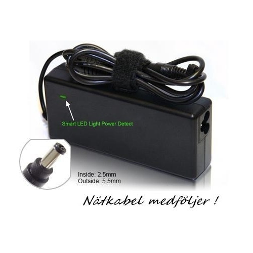 AC Adapter for HP, 19V 4.74A 90W (5.5x2.5mm) i gruppen Datautstyr / Bærbare datamaskiner og tilbehør / Lader / Vegglader / HP/Compaq hos TP E-commerce Nordic AB (38-7004)