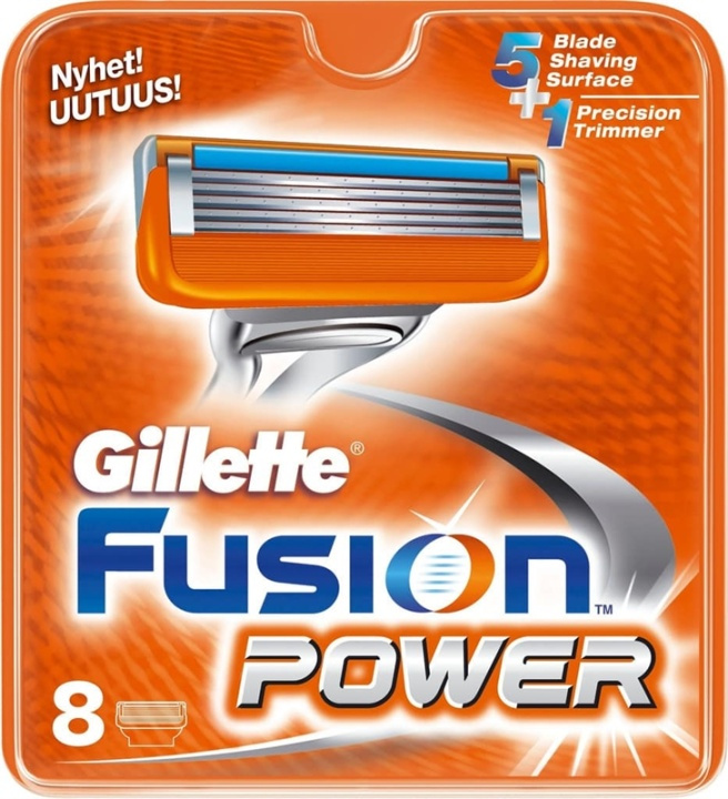 Gillette Fusion Power 8-pakning i gruppen HELSE OG SKJØNNHET / Hår & styling / Barbering og trimming / Barberhøvler og tilbehør hos TP E-commerce Nordic AB (38-70057)