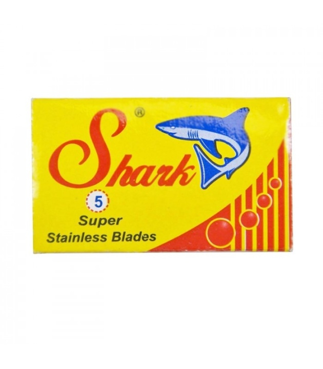 Shark Razors Super Stainless Double Edge 5-pakning i gruppen HELSE OG SKJØNNHET / Hår & styling / Barbering og trimming / Barberhøvler og tilbehør hos TP E-commerce Nordic AB (38-70084)
