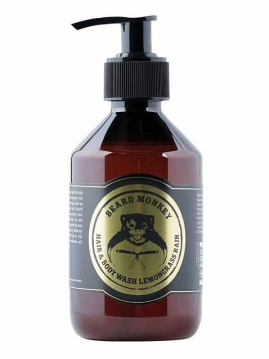 Beard Monkey Hair & Body Wash Lemongrass Rain 250 ml i gruppen HELSE OG SKJØNNHET / Hudpleie / Ansikt / Rengjøring hos TP E-commerce Nordic AB (38-70092)