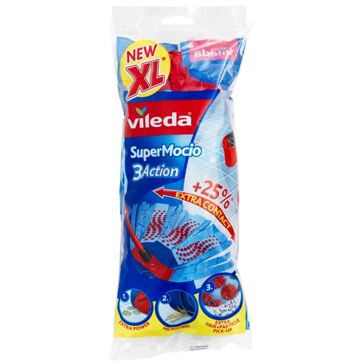 Vileda Supermocio 3Action Refill 167968 i gruppen HJEM, HUS OG HAGE / Rengjøringsprodukter / Rengjøringstilbehør hos TP E-commerce Nordic AB (38-71150)