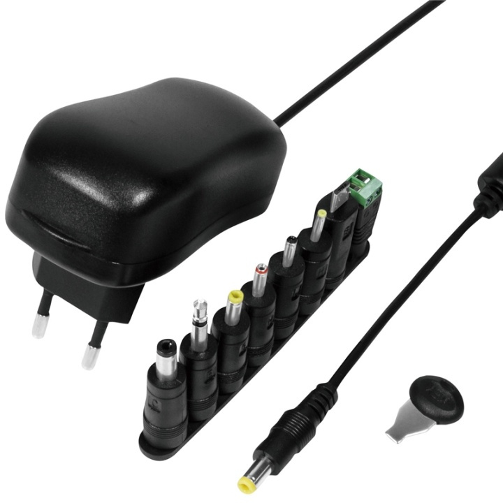 LogiLink Strømadapter 230V-> 3-12V 1A 12W i gruppen Datautstyr / Bærbare datamaskiner og tilbehør / Lader / Vegglader / Universal hos TP E-commerce Nordic AB (38-71331)