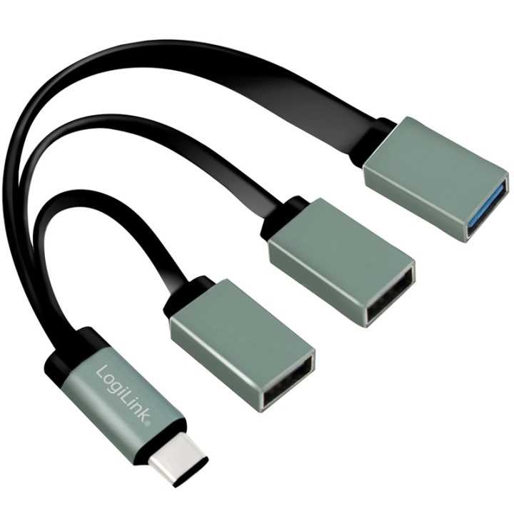 LogiLink USB-C 3-ports-nav i gruppen Datautstyr / Datamaskin Tilbehør / USB-Hubs hos TP E-commerce Nordic AB (38-71344)