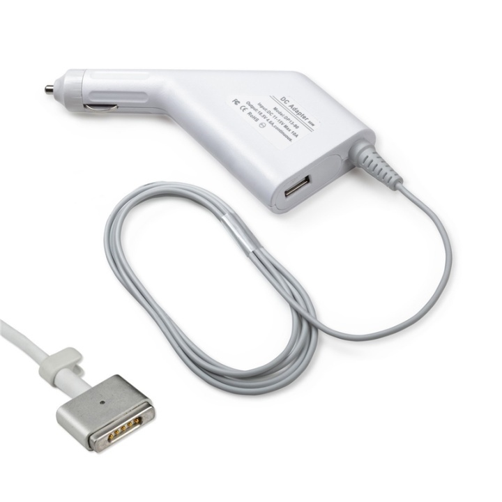 Billaddare till Apple Macbook, 20V 4.25A, Magsafe 2 (85W) i gruppen Datautstyr / Bærbare datamaskiner og tilbehør / Lader / Billader hos TP E-commerce Nordic AB (38-7168)