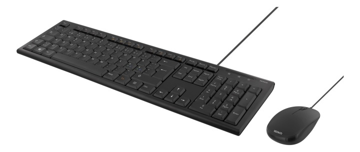 DELTACO Tastaturkit med mus, PAN Nordic layout, USB, svart i gruppen Datautstyr / Mus & Tastatur / Tastatur / Pakke hos TP E-commerce Nordic AB (38-71713)