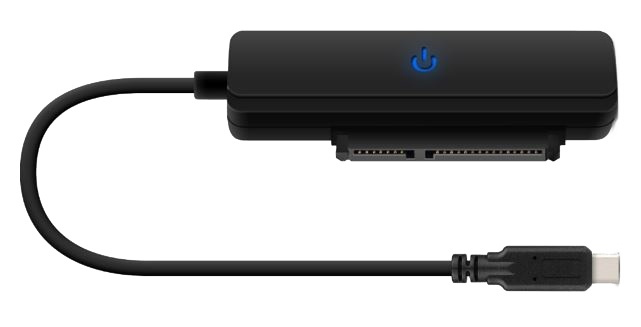USB-C 3.1 Gen2 HDD Adapter, up to 12,5mm, 10Gbps, black i gruppen Datautstyr / PC-Komponenter / Harddisker / Adaptere og tilbehør hos TP E-commerce Nordic AB (38-71789)