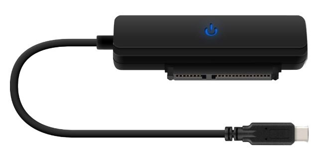 USB 3.1 Gen2 HDD-adapter, opptil 12,5 mm, 10 Gbps, svart i gruppen Datautstyr / PC-Komponenter / Harddisker / Adaptere og tilbehør hos TP E-commerce Nordic AB (38-71789)