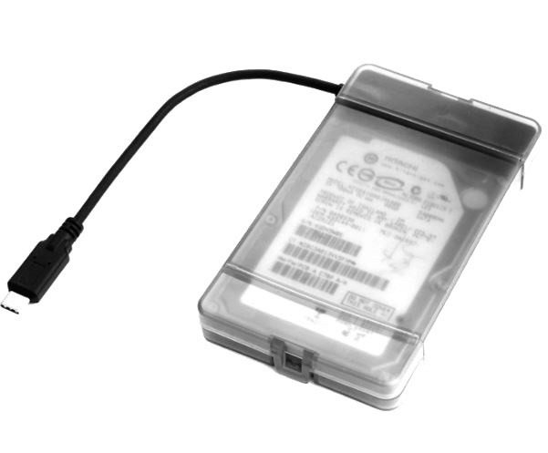 deltacoimp USB-C 3.1 Gen2 HDD Adapter, up to 12.5mm, 10Gbps, black i gruppen Datautstyr / PC-Komponenter / Harddisker / Adaptere og tilbehør hos TP E-commerce Nordic AB (38-71791)