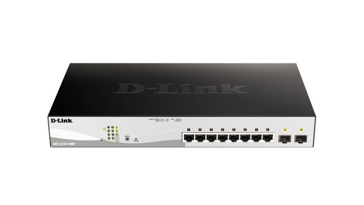 D-Link 10-port administrert svitsj, 2x SFP, 130W PoE+, Gigabit, hvit i gruppen Datautstyr / Nettverk / Switcher hos TP E-commerce Nordic AB (38-71845)