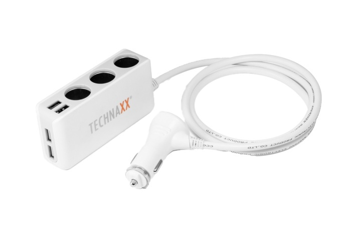 4-porters USB- og 3-kontakts billader TE11 i gruppen Bil / Tilbehør / Accessories / 12 volt tilbehør hos TP E-commerce Nordic AB (38-71973)