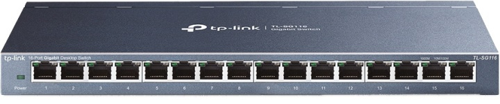 TP-LINK 16-Port desktop switch, Gigabit, plug and play, white i gruppen Datautstyr / Nettverk / Switcher / 10/100/1000Mbps hos TP E-commerce Nordic AB (38-71987)