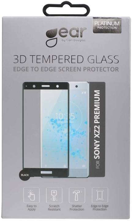 GEAR Herdet Glass 3D Full Cover Svart Sony XZ2 Premium i gruppen SMARTTELEFON & NETTBRETT / Mobilbeskyttelse / Sony hos TP E-commerce Nordic AB (38-72067)