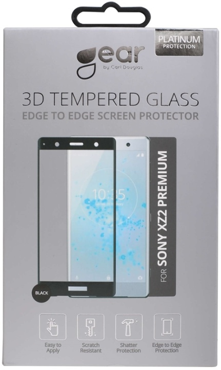 Gear Härdat Glas 3D Full Cover Svart Sony XZ2 Premium i gruppen SMARTTELEFON & NETTBRETT / Mobilbeskyttelse / Sony hos TP E-commerce Nordic AB (38-72067)