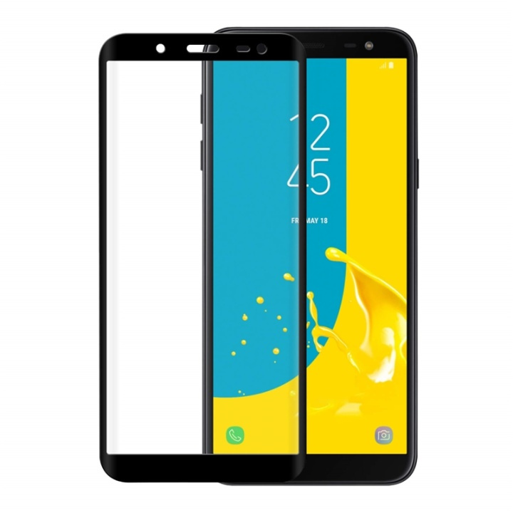 GEAR Herdet Glass 3D Full Cover Svart Samsung J6 2018 i gruppen SMARTTELEFON & NETTBRETT / Mobilbeskyttelse / Samsung hos TP E-commerce Nordic AB (38-72071)