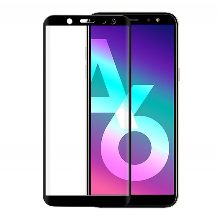 Gear Härdat Glas 3D Full Cover Svart Samsung A6+ i gruppen SMARTTELEFON & NETTBRETT / Mobilbeskyttelse / Samsung hos TP E-commerce Nordic AB (38-72072)