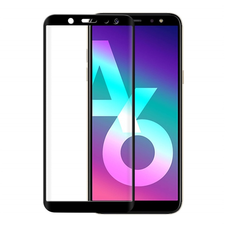 Gear Härdat Glas 3D Full Cover Svart Samsung A6 i gruppen SMARTTELEFON & NETTBRETT / Mobilbeskyttelse / Samsung hos TP E-commerce Nordic AB (38-72073)