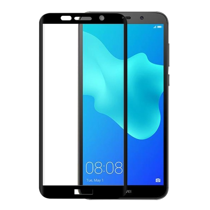 GEAR Herdet Glass 3D Full Cover Svart Huawei Y5 2018 i gruppen SMARTTELEFON & NETTBRETT / Mobilbeskyttelse / Huawei hos TP E-commerce Nordic AB (38-72075)