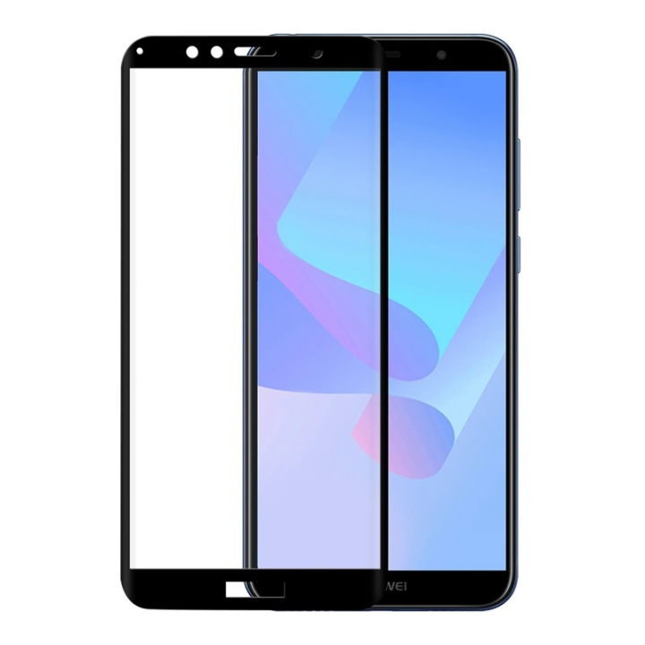 GEAR Herdet Glass 3D Full Cover Svart Huawei Y6 Prime 2018 i gruppen SMARTTELEFON & NETTBRETT / Mobilbeskyttelse / Huawei hos TP E-commerce Nordic AB (38-72076)