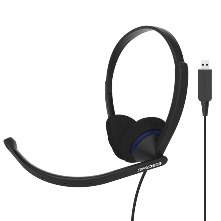 KOSS Headset CS200-USB On-Ear Mic Svart i gruppen Datautstyr / Datamaskin Tilbehør / Headset hos TP E-commerce Nordic AB (38-72156)