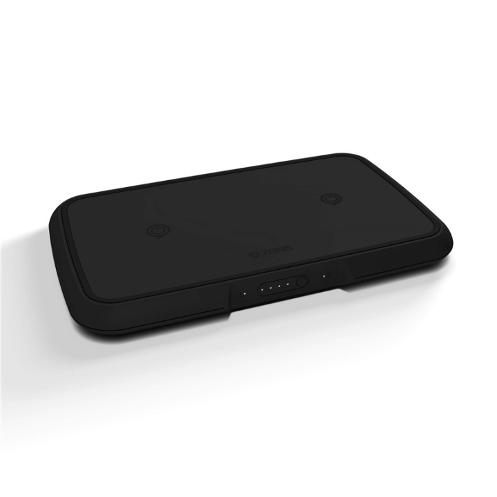 Zens Dual Powerbank QI Trådløs 9000mAh Lader og Lades Trådløst Svart i gruppen SMARTTELEFON & NETTBRETT / Ladere og Kabler / Powerbanks hos TP E-commerce Nordic AB (38-72223)
