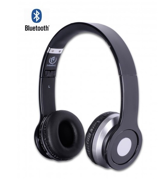Rebeltec trådløse hodetelefoner med Bluetooth, krystall, svart i gruppen Elektronikk / Lyd & Bilde / Hodetelefoner & Tilbehør / Hodetelefoner hos TP E-commerce Nordic AB (38-72397)