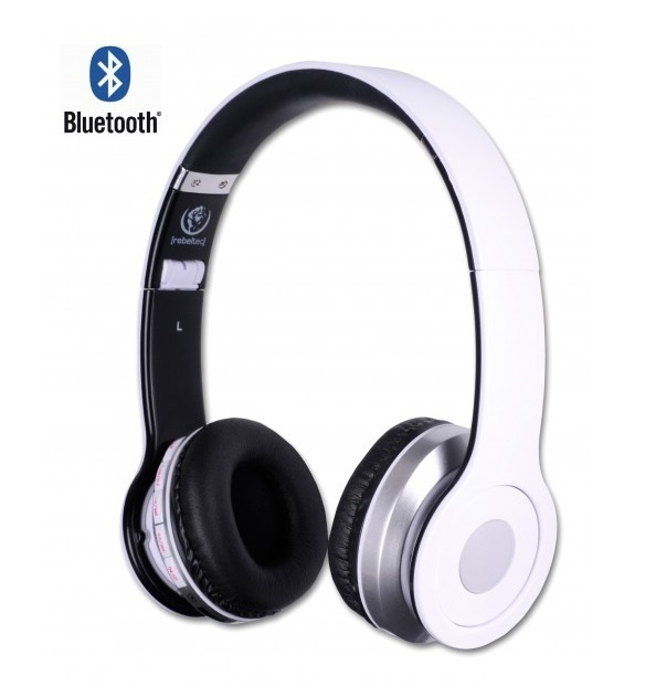 Rebeltec Crystal, trådløse hodetelefoner med Bluetooth, hvit i gruppen Elektronikk / Lyd & Bilde / Hodetelefoner & Tilbehør / Hodetelefoner hos TP E-commerce Nordic AB (38-72399)