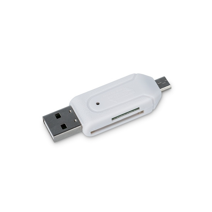 Forever USB OTG-kortleser USB & microUSB / SD & micro SD i gruppen Elektronikk / Lagringsmedia / Minnekortleser hos TP E-commerce Nordic AB (38-72419)