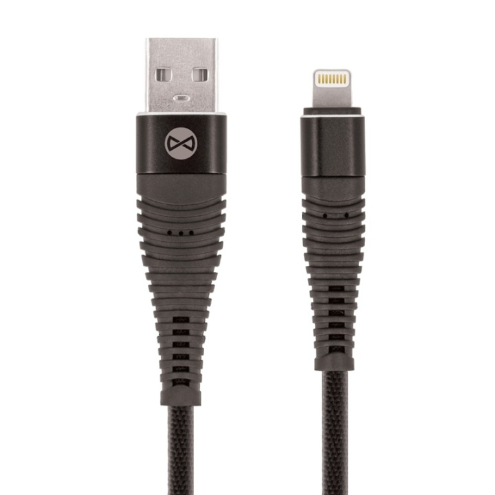 Forever Lightning-kabel Shark for iPhone - Svart i gruppen SMARTTELEFON & NETTBRETT / Ladere og Kabler / Kabler / Kabler Lightning hos TP E-commerce Nordic AB (38-72559)