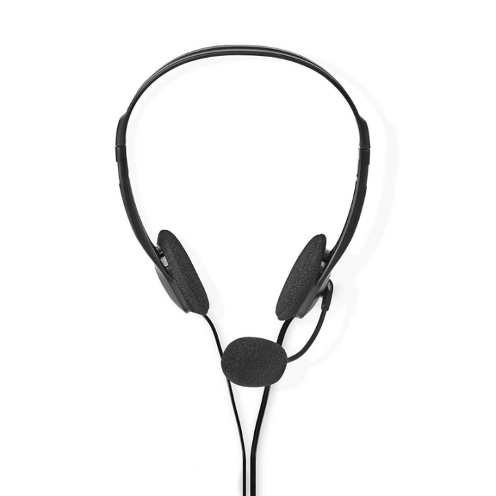 Nedis PC-hodesett | On-Ear | Stereo | 2x 3.5 mm | Fold-Away Mikrofon | Sort i gruppen Datautstyr / Datamaskin Tilbehør / Headset hos TP E-commerce Nordic AB (38-72721)