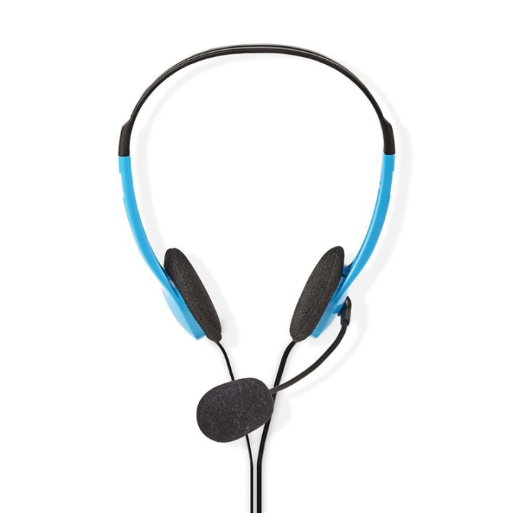 Nedis PC-hodesett | On-Ear | Stereo | 2x 3.5 mm | Fold-Away Mikrofon | Blå i gruppen Datautstyr / Datamaskin Tilbehør / Headset hos TP E-commerce Nordic AB (38-72722)