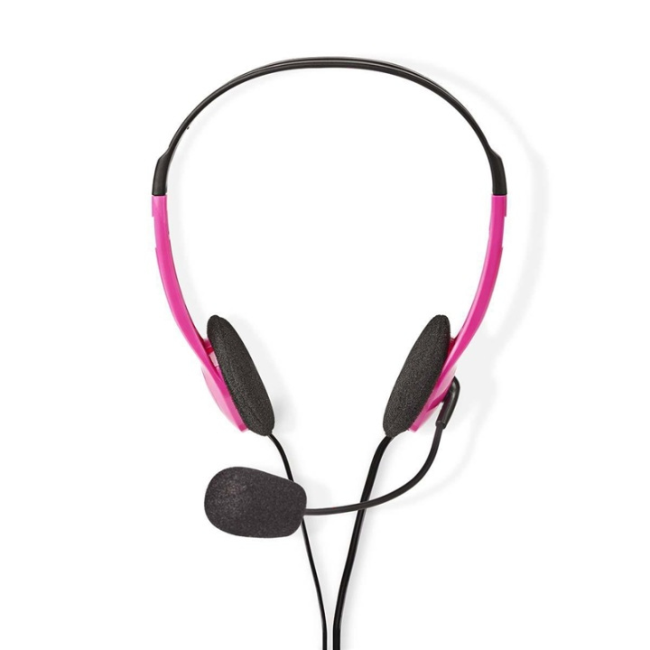 Nedis PC-hodesett | On-Ear | Stereo | 2x 3.5 mm | Fold-Away Mikrofon | Rosa i gruppen Datautstyr / Datamaskin Tilbehør / Headset hos TP E-commerce Nordic AB (38-72724)