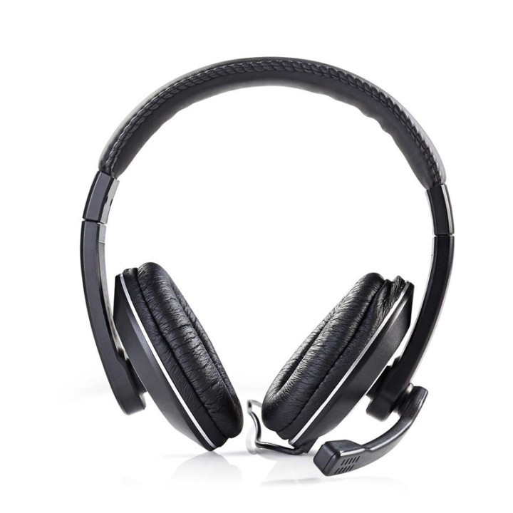 Nedis PC-hodesett | Over-Ear | Stereo | 2x 3.5 mm | Fold-Away Mikrofon | Sort i gruppen Datautstyr / Datamaskin Tilbehør / Headset hos TP E-commerce Nordic AB (38-72731)