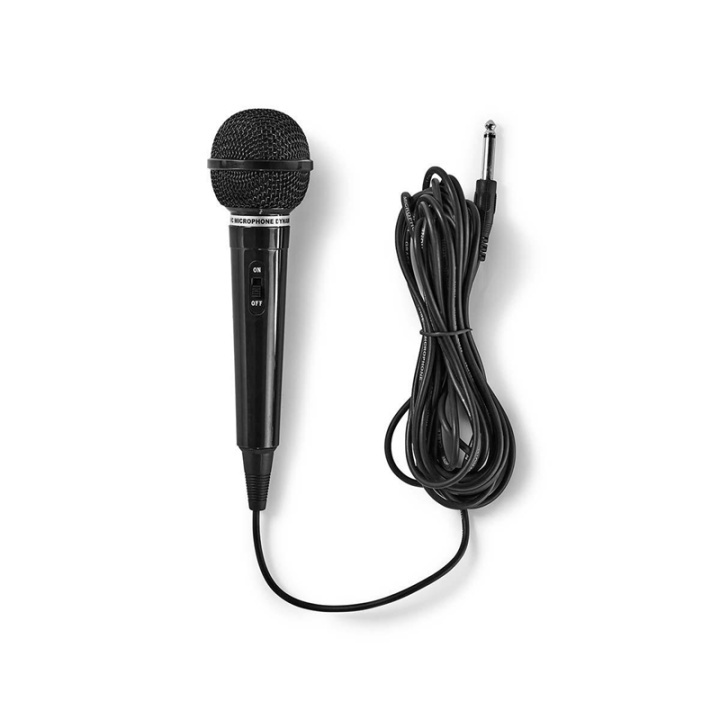 Nedis Wired mikrofon | Kardioid | Fast kabel | 5.00 m | 80 Hz - 12 kHz | 600 Ohm | -75 dB | Av/på-bryter | ABS | Sort i gruppen Elektronikk / Lyd & Bilde / Håndholdte mikrofoner hos TP E-commerce Nordic AB (38-72738)