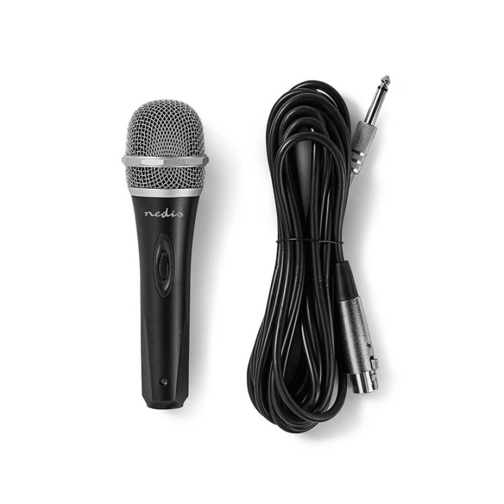 Nedis Wired mikrofon | Kardioid | Avtakbar kabel | 5.00 m | 50 Hz - 15 kHz | 600 Ohm | -72 dB | Av/på-bryter | Reiseveske inkludert | ABS / Aluminium | Grå / Sort i gruppen Elektronikk / Lyd & Bilde / Håndholdte mikrofoner hos TP E-commerce Nordic AB (38-72743)