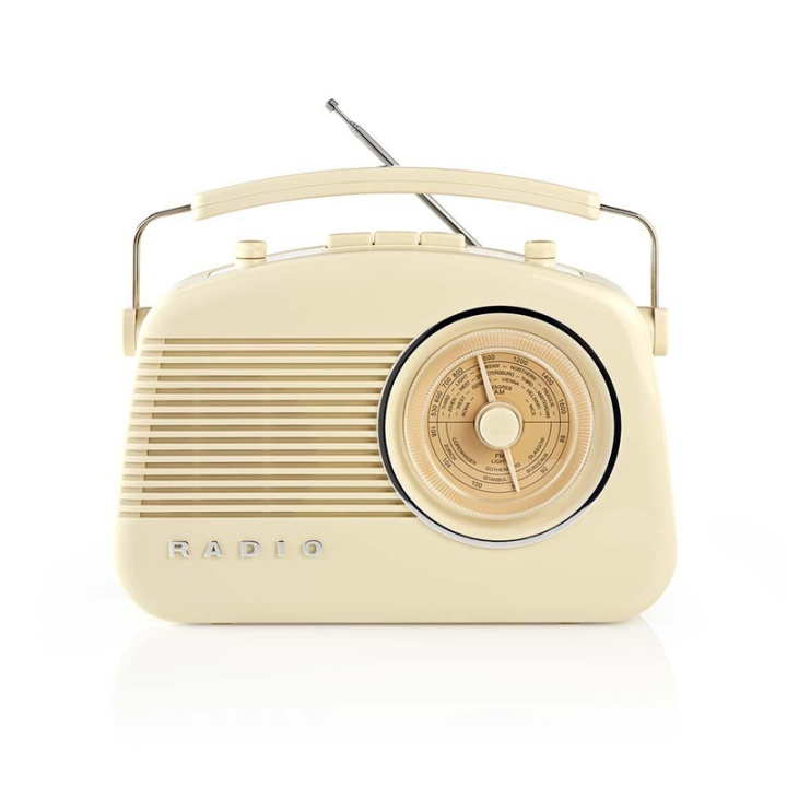 Nedis FM-radio | Bord design | AM / FM | Batteri drevet / Nettstrøm drevet | Analog | 4.5 W | Bluetooth® | Bære håndtak | Elfenben i gruppen Elektronikk / Lyd & Bilde / Hjemmekino, HiFi og bærbar / Radio & Vekkerklokker / Radio hos TP E-commerce Nordic AB (38-72747)