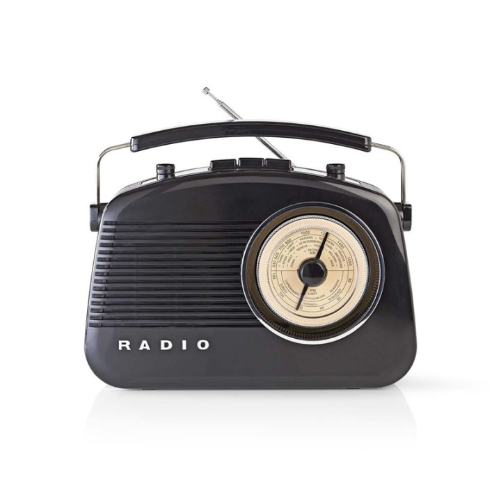 Nedis FM-radio | Bord design | AM / FM | Batteri drevet / Nettstrøm drevet | Analog | 4.5 W | IP20 | Bære håndtak | Sort i gruppen Elektronikk / Lyd & Bilde / Hjemmekino, HiFi og bærbar / Radio & Vekkerklokker / Radio hos TP E-commerce Nordic AB (38-72748)