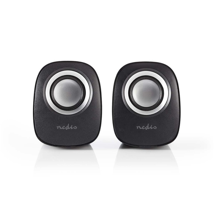 Nedis PC-høyttaler | 2.0 | 12 W | 3.5 mm Han | USB-Strøm | Volumkontroll i gruppen Datautstyr / Datamaskin Tilbehør / Høyttaler hos TP E-commerce Nordic AB (38-72918)