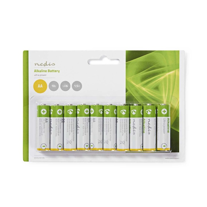 Nedis Alkaline Batteri AA | 1.5 V DC | 10-Pakke i gruppen Elektronikk / Batterier & Ladere / Batterier / AA hos TP E-commerce Nordic AB (38-72959)