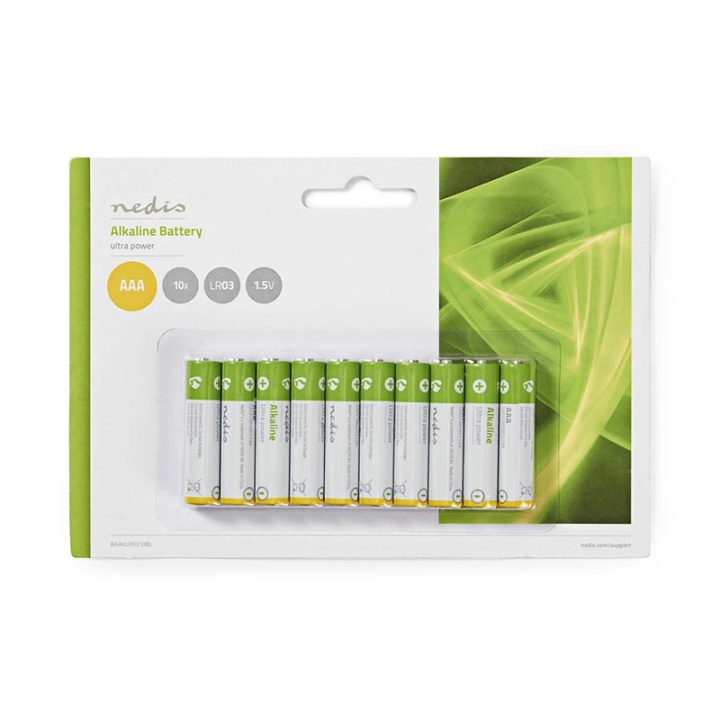 Nedis Alkaline Battery AAA | 1.5 V DC | 10-Pakke i gruppen Elektronikk / Batterier & Ladere / Batterier / AAA hos TP E-commerce Nordic AB (38-72964)