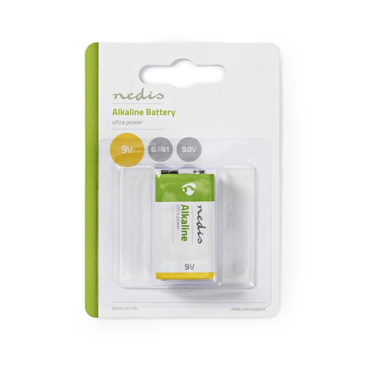 Nedis Alkalisk batteri 9V | 6LR61 | 1-Pakke i gruppen Elektronikk / Batterier & Ladere / Batterier / 9V hos TP E-commerce Nordic AB (38-72971)