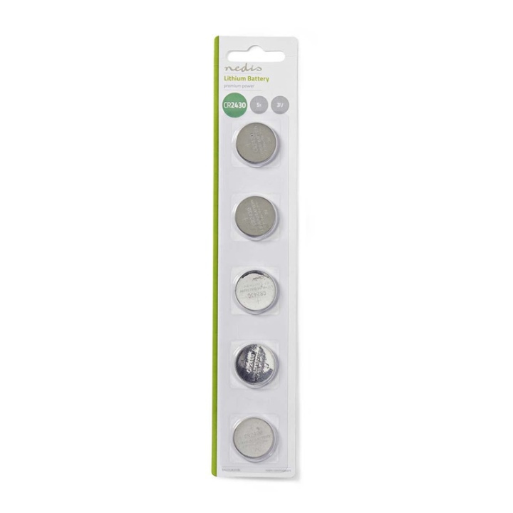 Nedis Lithium knappecellebatteri CR2430 | 3 V DC | 5-Pakke i gruppen Elektronikk / Batterier & Ladere / Batterier / knappcelle hos TP E-commerce Nordic AB (38-72986)