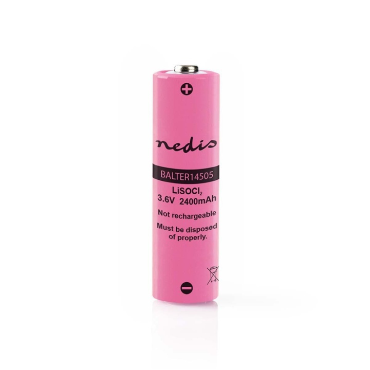 Nedis Lithium tionylklorid Battery ER14505 | 3.6 V DC | 2400 mAh | 1-Blister | Rosa i gruppen Elektronikk / Batterier & Ladere / Batterier / Andre hos TP E-commerce Nordic AB (38-72990)