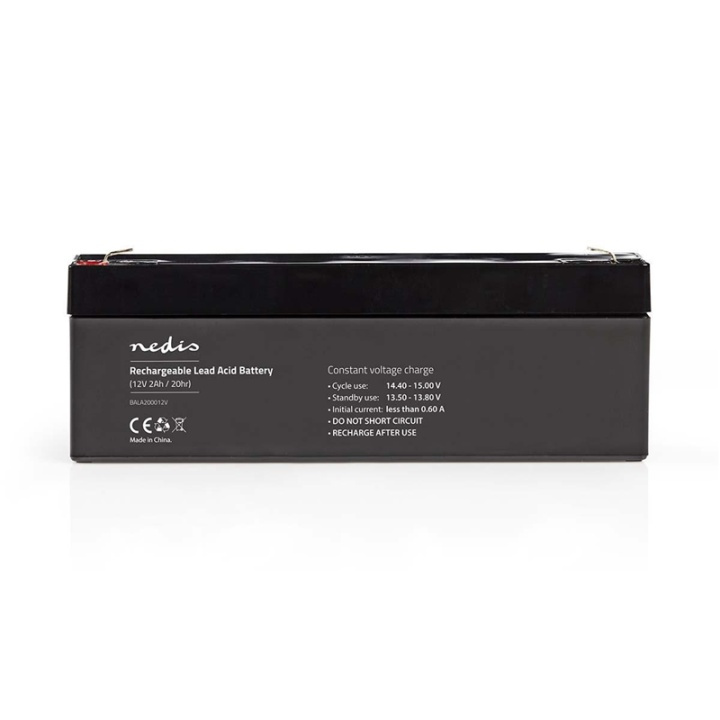 Nedis Oppladbart blybatteri | Lead-Acid | Oppladningsbar | 12 V | 2000 mAh i gruppen Elektronikk / Batterier & Ladere / Oppladbare batterier / Blybatterier hos TP E-commerce Nordic AB (38-73011)