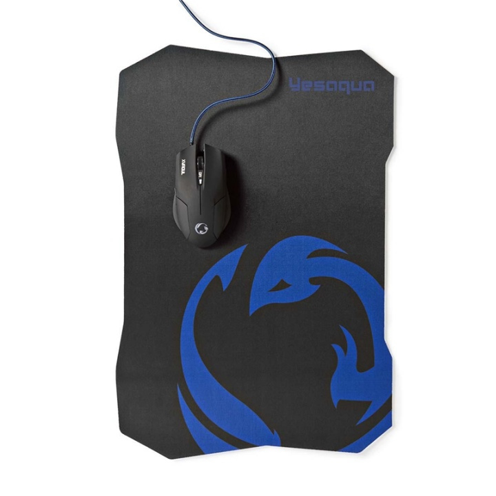 Nedis Gaming Mouse & Mouse Pad Set | Wired | 800 / 1200 / 1600 dpi | Justerbar DPI | Antall knapper: 6 | Right-Handed | 1.50 m | Normal Lighting i gruppen Datautstyr / GAMING / Mus hos TP E-commerce Nordic AB (38-73179)